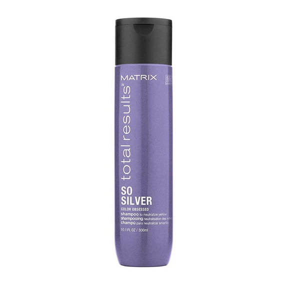 MATRIX Total Results So Silver Color Depositing Purple Shampoo for Neutralizing Yellow Tones | Tones Blonde & Silver Hair | for Color Treated Hair |