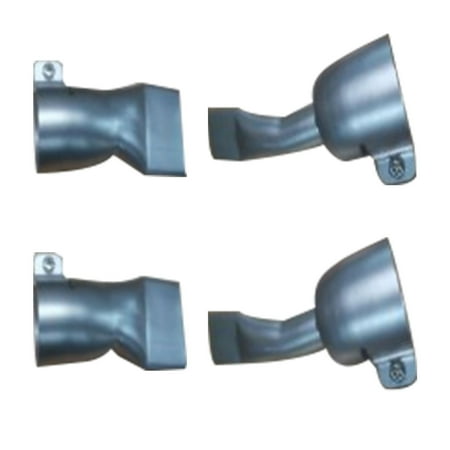 

4PCS Set Hot Air Gun Nozzle Stainless Steel 2PCS 20mm and 2PCS 40mm Flat Wide Mouth Tubular Welding Nozzle