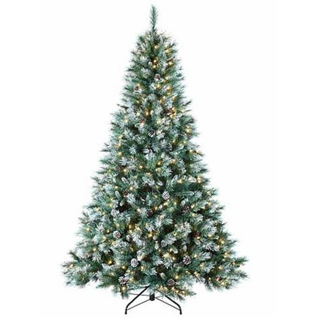 7 pre lit frosted mountain pine artificial christmas tree 7 pre lit frosted mountain pine artificial christmas tree
