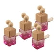 thumbnail image 4 of lionlar 4 Pieces Car Aromatherapy Diffuser Bottles Car Accessory Car Air Freshener Decor Rose red, 4 of 9