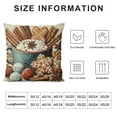 thumbnail image 5 of Hello Winter Blue Decorative Throw Pillow Covers, Get Cozy Hot Cocoa Gingerbread Cookie Snowflakes Porch Outdoor Home Decor, Holly Berry Pine Cone Snow Seasonal Couch Cushion Case, 5 of 5