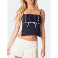 thumbnail image 3 of Biezeib Women Summer Crop Camisole Bandage Backless Spaghetti Strap Tank Tops Sleeveless T-Shirt for Streetwear Clubwear, 3 of 6