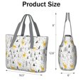 thumbnail image 3 of Tote Bag for Women - Multicolor Christmas Pattern Shoulder Bag - Large Utility Work Duffle Bag with Zipper Handbag for Travel, Work, Sprots, 3 of 5