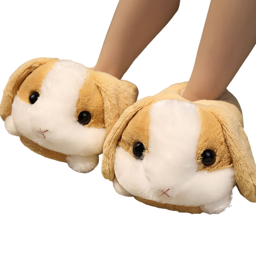 Bloodstained radioaktivitet Identificere Women's Cute Bunny Animal Slippers Classic Bunny Slippers Adult Sized Warm Animal  Slipper Socks with Grippers One Size Yellow Rabbit - Walmart.com