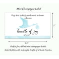 thumbnail image 4 of BABY BOY Baby Shower Mini Champagne Labels - She’s About To POP Mini Champagne Bottle Labels ● SET of 12 ● Thank You for Celebrating with us - Blue Stork Bundle of Joy Favors WATERPROOF M101-STORK-12, 4 of 4
