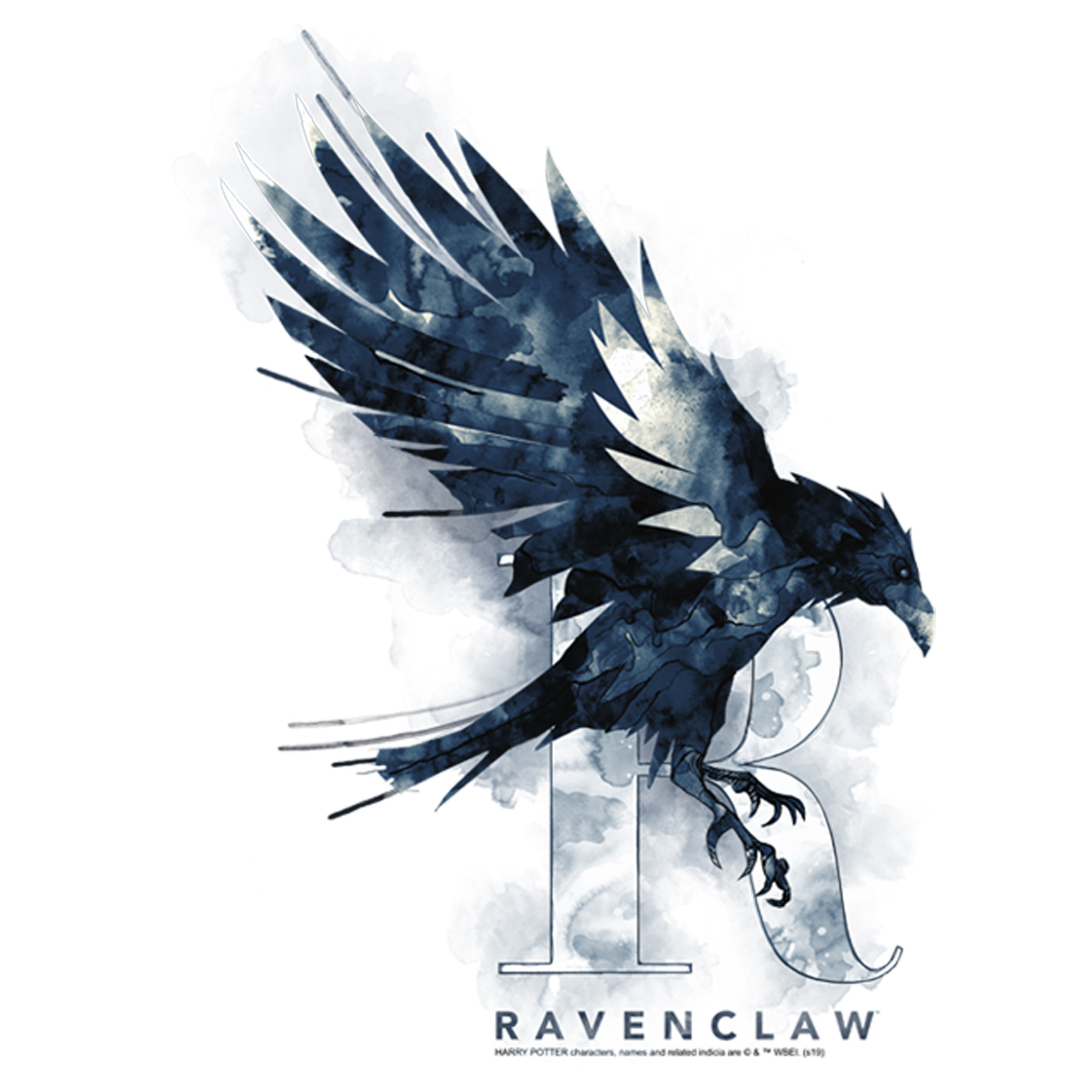 Junior's Harry Potter Ravenclaw Bird Watercolor  Graphic Tee White X Large - image 2 of 4
