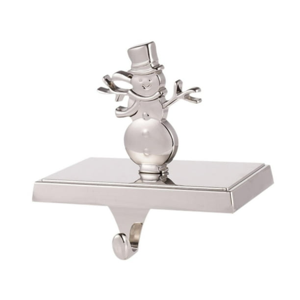 Gancho para calcetines navideños, soporte para calcetines, decoración del hogar, chimenea, mesa, metal, colgante Muñeco de nieve