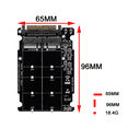 thumbnail image 4 of 4X M.2 SSD to U.2 Adapter 2In1 M.2 NVMe SATA-Bus NGFF SSD to PCI-E U.2 SFF-8639 Adapter PCIe M2 Converter,Without Shell, 4 of 7