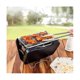 thumbnail image 3 of Parrilla de mesa con forma de maleta para barbacoa, estufa de carbón, caja duradera para acampar al aire libre, utensilios de cocina para picnic, color negro, 3 of 5