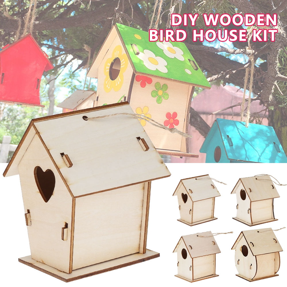 Kids Make Your Own Bird House Unfinished Wood Wooden Craft Project Kit T168 by KidsStuff.com