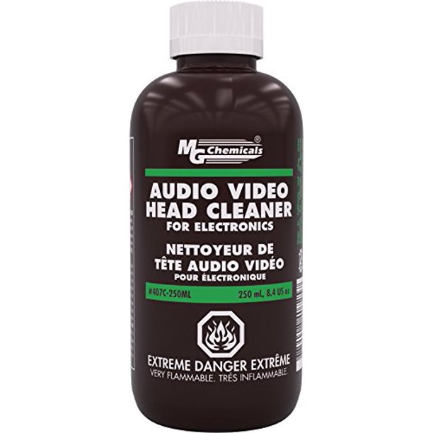 MG Chemicals 407C250ML Audio/Video Head Liquid Cleaner, 250 ml Bottle