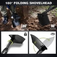 thumbnail image 6 of REDCAMP 23" Survival Folding Camping Shovel Manganese Steel Heavy Duty Tactical Tri-Fold Handle for Hiking Beach Snow Sand Mud, Black, 6 of 9