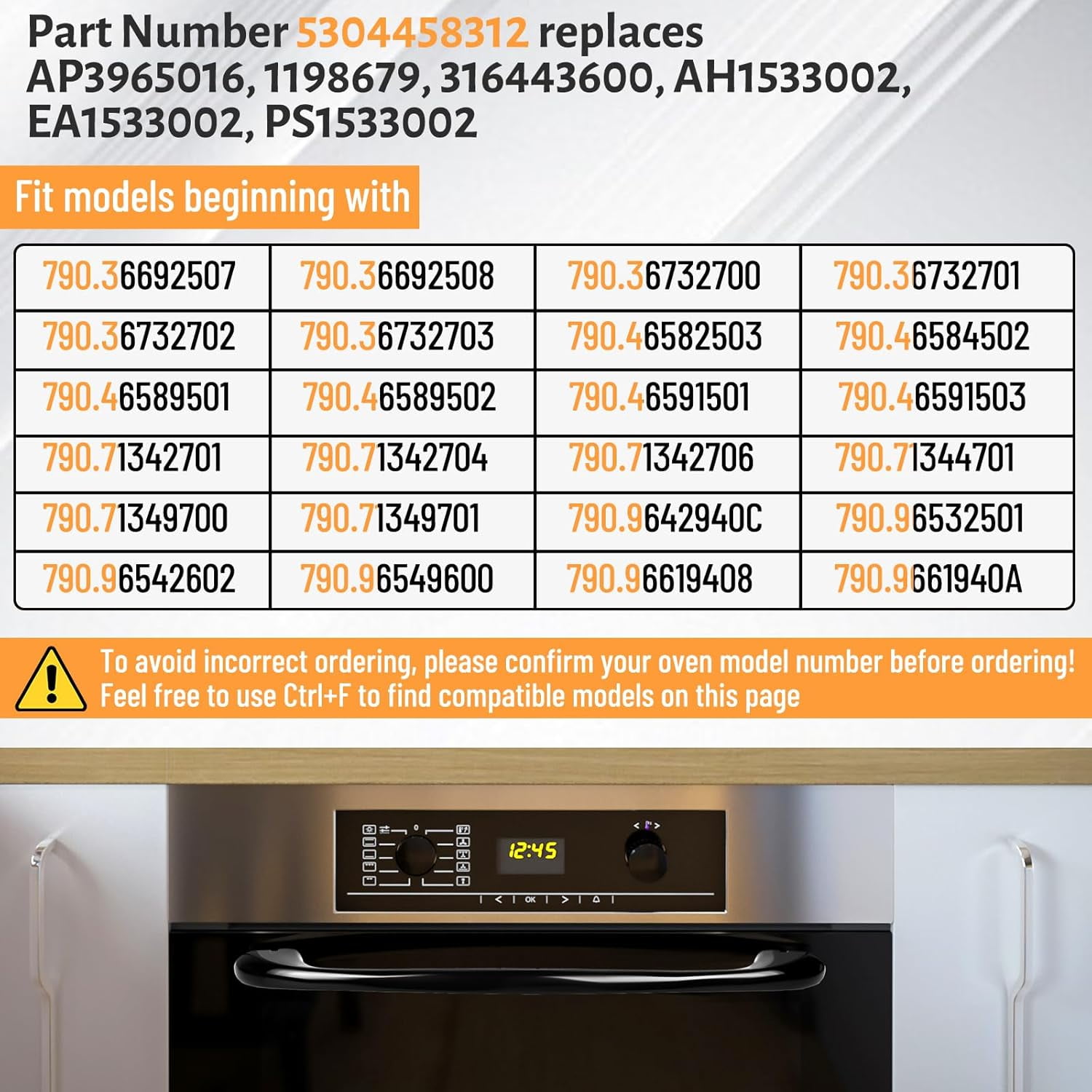 Oven Door Handle Replacement for   Electrolux Ranges 5304458312
