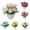 Blue, variant on Artificial Flowers with Small Plastic Vase Artificial Roses Fake Plants Flower Arrangements Decorations for Home