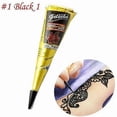 thumbnail image 1 of New Henna Tattoo Paste Black brown red white Henna Cones Indian For Temporary Tattoo Sticker Body Paint Art Cream Cone, 1 of 4