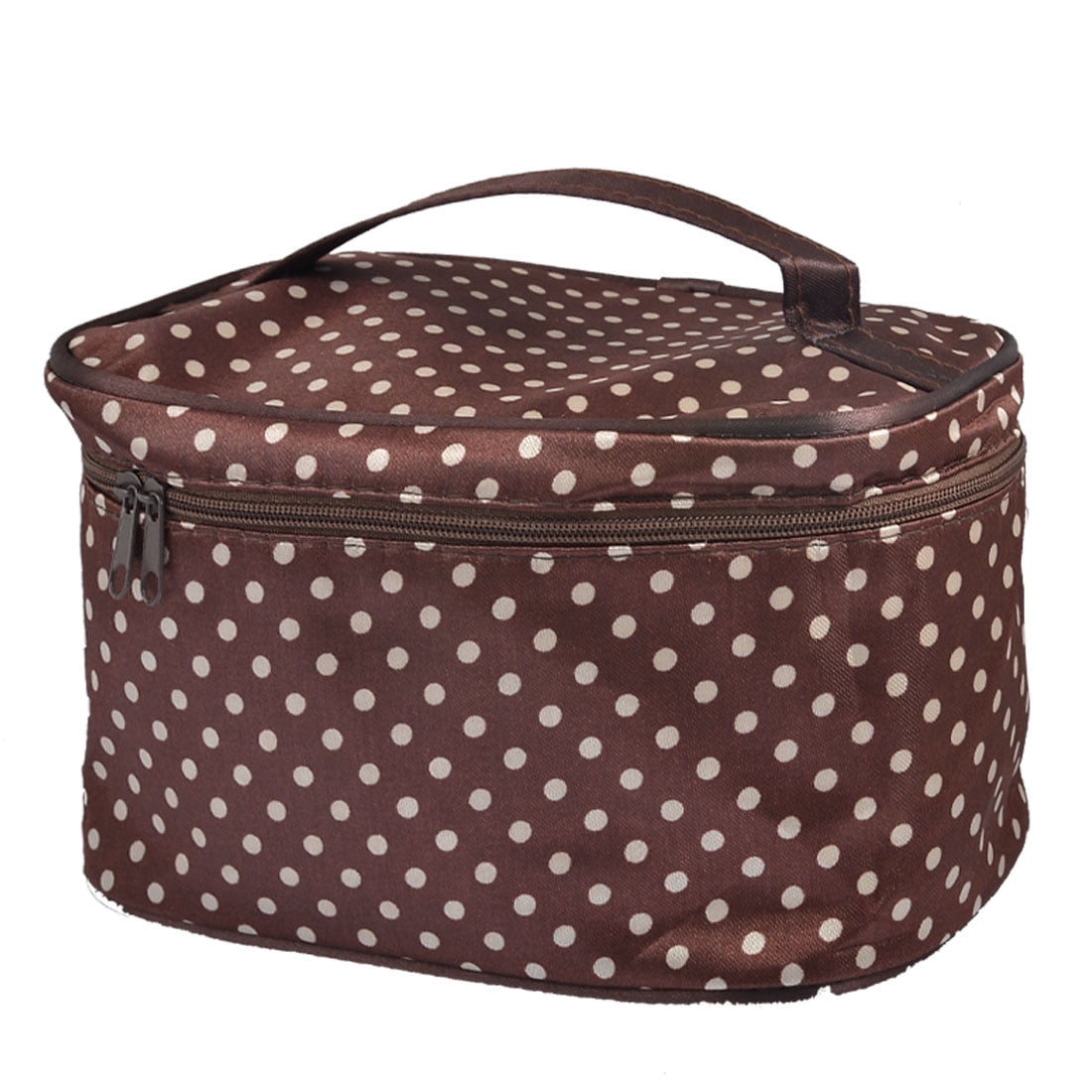 Unique Bargains Unique Bargains Women Beauty Tool Dots Print Zipper