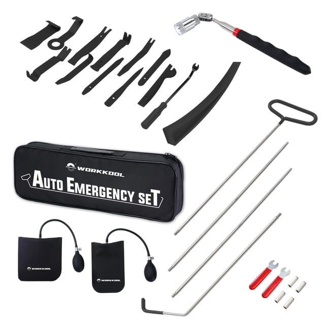 Kit de herramientas para auto WORKKOOL de 26 piezas con gancho de alcance largo de 173 cm