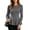 Gray, variant on Ruimatai Womens Crew Neck Long Sleeve Button Front Peplum Knit Cardigan Tops