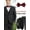 Blank, variant on Men'S 4pcs Solid Dress Suit Set, Shawl Lapel Collar One Button Blazer Elegant Classic Set + Classic Bow Tie, For Wedding Banquet Formal Occasions, Perfect Gift for Special Events