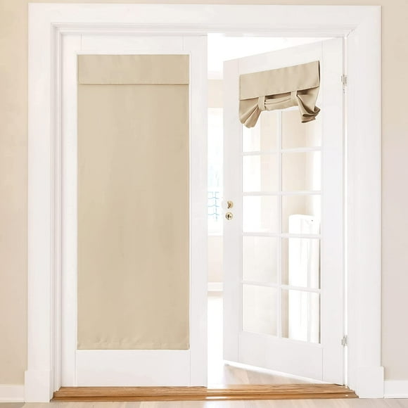 AIR-Door Curtains for Doorway Portable Travel Tricia Door Curtain Window Covers Privacy Blackout Door Window Curtain for French Door, 36 x 72 inches, 1 Panel, Biscotti Beige