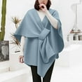 thumbnail image 2 of Dyfzdhu Scarf For Women Fashion Large Front Poncho Sweater Wrap Topper Knitted Elegant Shawls Cape For Fall Winter, 2 of 6