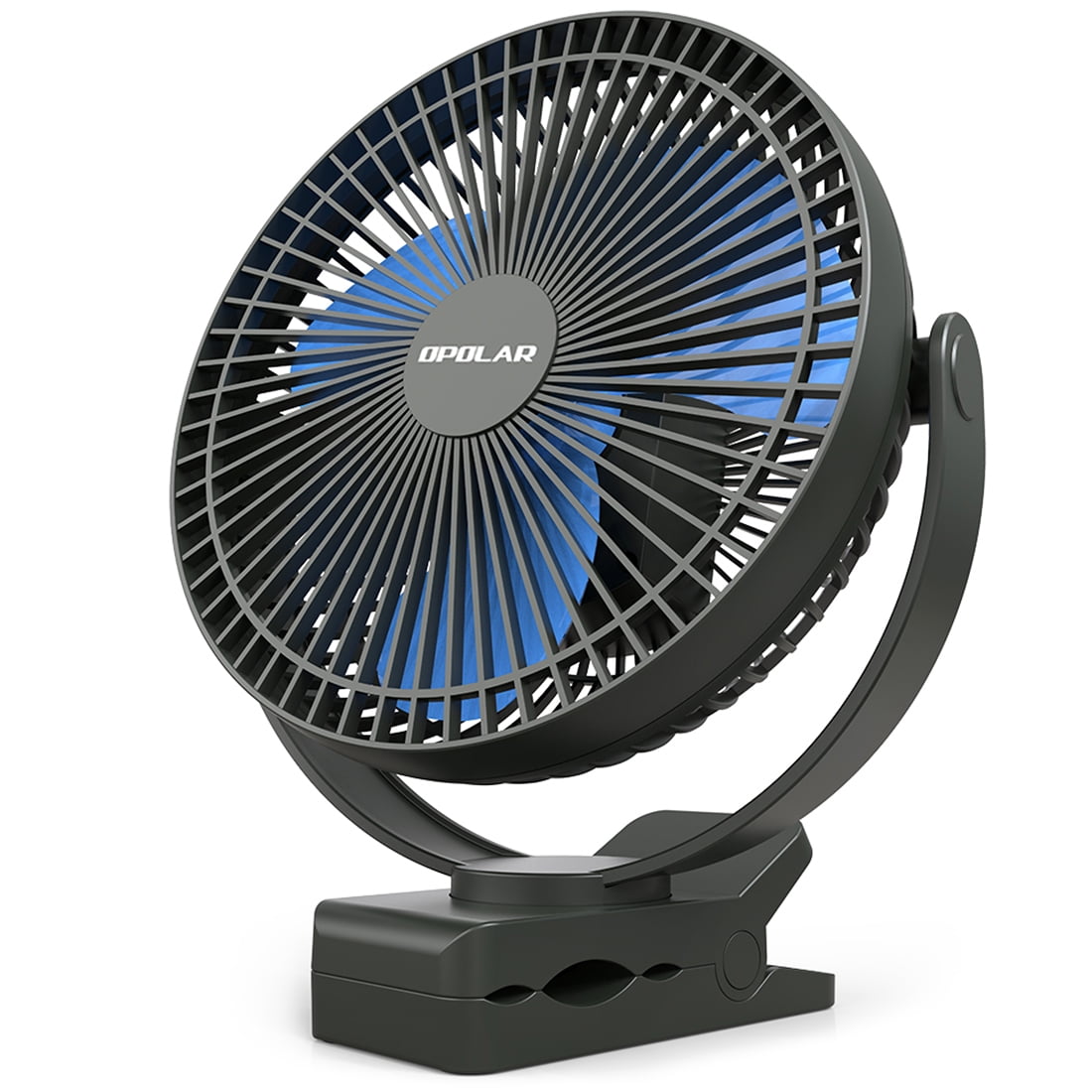 10W Quick Charge Small Portable Fan with 5000mAh Power Bank Strong Airflow,3 Speed Quiet Fan for Travel Sightseeing 5-18H Work Time OPOLAR 2019 New Battery Operated Handheld Personal Fan with Base