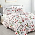 thumbnail image 4 of Great Bay Home Reversible Christmas Reversible Quilt Set With Shams  (Twin, Holiday Wishes), 4 of 4