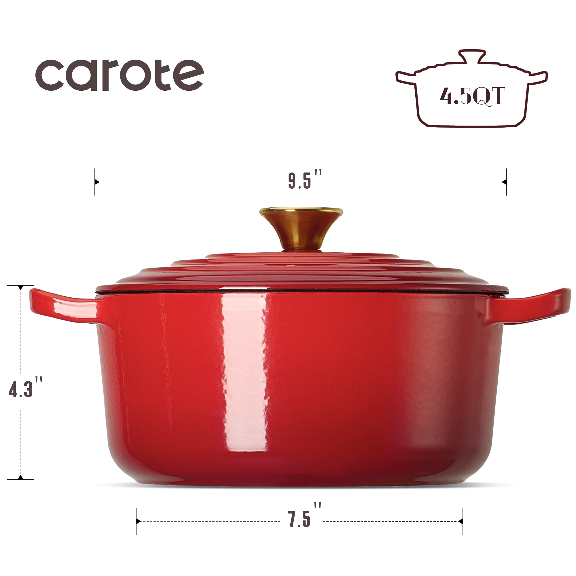 Carote 4.5-Quart Enameled Cast Iron Dutch Oven photo 2