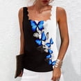 thumbnail image 2 of Patlollav Women Casual Print Square Collar Sleeveless Tops Shirt, 2 of 6