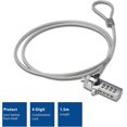 thumbnail image 3 of Candado de combinación portátil de 1,2 m, candado de cable portátil, candado con contraseña de 4 dígitos, para computadora portátil y, 3 of 4