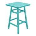 thumbnail image 3 of Costaelm Paradise 30" Square Outdoor Patio Bistro Bar Table With Umbrella Hole, Turquoise, 3 of 9