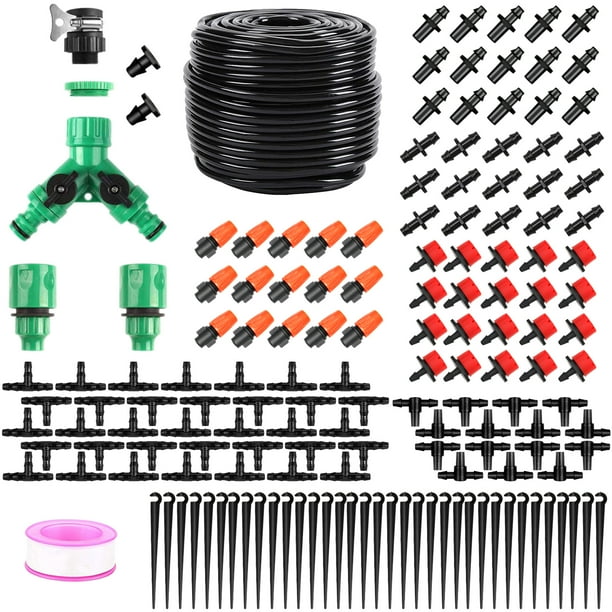 HXXF Drip Irrigation Kit, Garden Irrigation System, 130FT/40M DIY