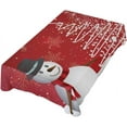 thumbnail image 5 of Coolnut Christmas Snowman Tablecloth, Waterproof Washable Polyester Square Table Cover, Durable Tablecloth for Kitchen Dining Table Party Decor, 60"X 120", 5 of 7