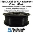thumbnail image 3 of Black Color PLA 3D Printer Filament, 1.75 mm Diameter with +/-0.02 mm Accuracy, 1 kg Spool (2.2 lbs), 3 of 6