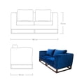 thumbnail image 2 of Sofá Verona 2 Plazas ilios innova Terciopelo Moderno Minimalista Azul, 2 of 9