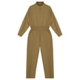 thumbnail image 6 of Doomiva Girls Boys Long Sleeve Stand Collar Romper Coverall Jumpsuit Kids Mechanic Boiler Suit Hallo ween Dress Up Party Khaki 10, 6 of 7