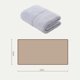 thumbnail image 5 of Toalla lisa de color gris claro de lujo, ultra suave, gruesa, ideal para el baño en el hogar, dormitorios, hoteles y restaurantes, 5 of 5
