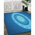 thumbnail image 3 of Ahgly Company Machine Washable Indoor Rectangle Transitional Blue Area Rugs, 7' x 9', 3 of 7