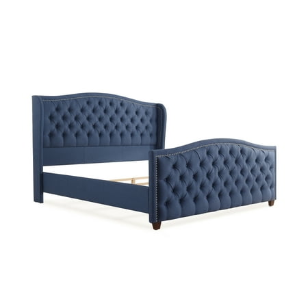 king bed dark wingback tufted sapphire marcella jennifer taylor
