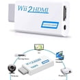 thumbnail image 3 of Upgraded Version Wii to HDMI Converter + High Speed HDMI Cable - Wii2 HDMI 1080P 720P HD Connector with 3.5mm Audio Jack Support All Wii Display Modes, Compatible with Full HD Devices White, 3 of 9