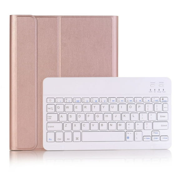 For iPad Wireless Bluetooth Keyboard   Synthetic Leather Case with Bluetooth Keyboard for Apple iPad 2, iPad 3 & iPad 4 Generation(Pink)