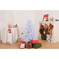 thumbnail image 2 of Zimtown 4 FT Pre-lit Artificial Christmas Tree, Hinged Xmas Pine Tree with 346 Branch Tips, 140 Lights and Remote Control for Holiday Party Office Home, White, 2 of 8