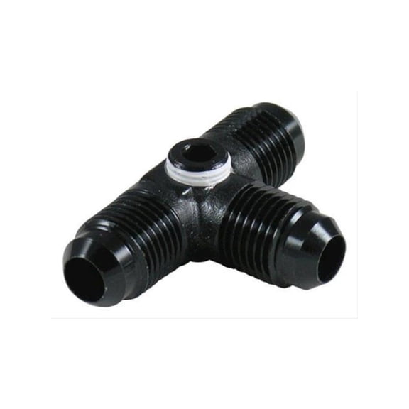 Fragola 6an Male Tee Fitting w/ 1/8 FPT Port Black