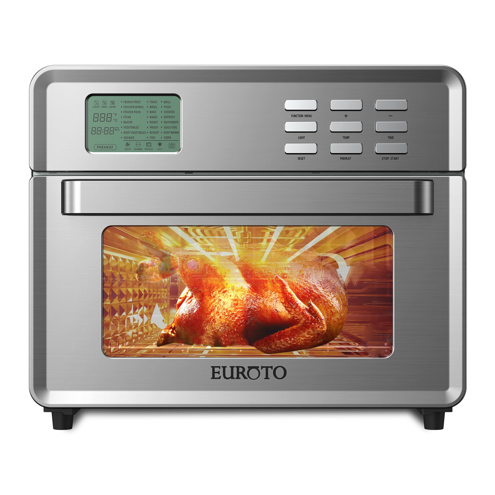 Stainless Steel Air Fryer Oven, Large Capacity 26.4qt, 24 in 1 Multi