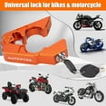 thumbnail image 6 of Heavy Duty Anti-Theft Motorcycle Lock with Helmet Lock, Handlebar & Brake Lock, Bike Lock, Universal for All Bike and Motorcycles - Orange, 6 of 8