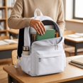 thumbnail image 6 of HHGBAD Large Capacity Backpack, Ergonomic Straps, Multiple Compartments, Durable Design, Everyday Use, Ideal for Classes and Commuting,Light Gray, 6 of 6