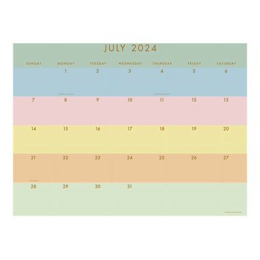 July 2019 - June 2020 Watercolor Mini Desk Pad Calendar - Walmart.com
