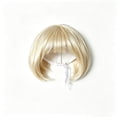 thumbnail image 2 of huayou Pet Bob Wig, Short Hair Costume Headpiece with Adjustable Tie Strap, Synthetic Hair Dress-up Accessory for Small & Medium Dogs and Cats, for Party, Cosplay & Daily Photography Use, 2 of 7