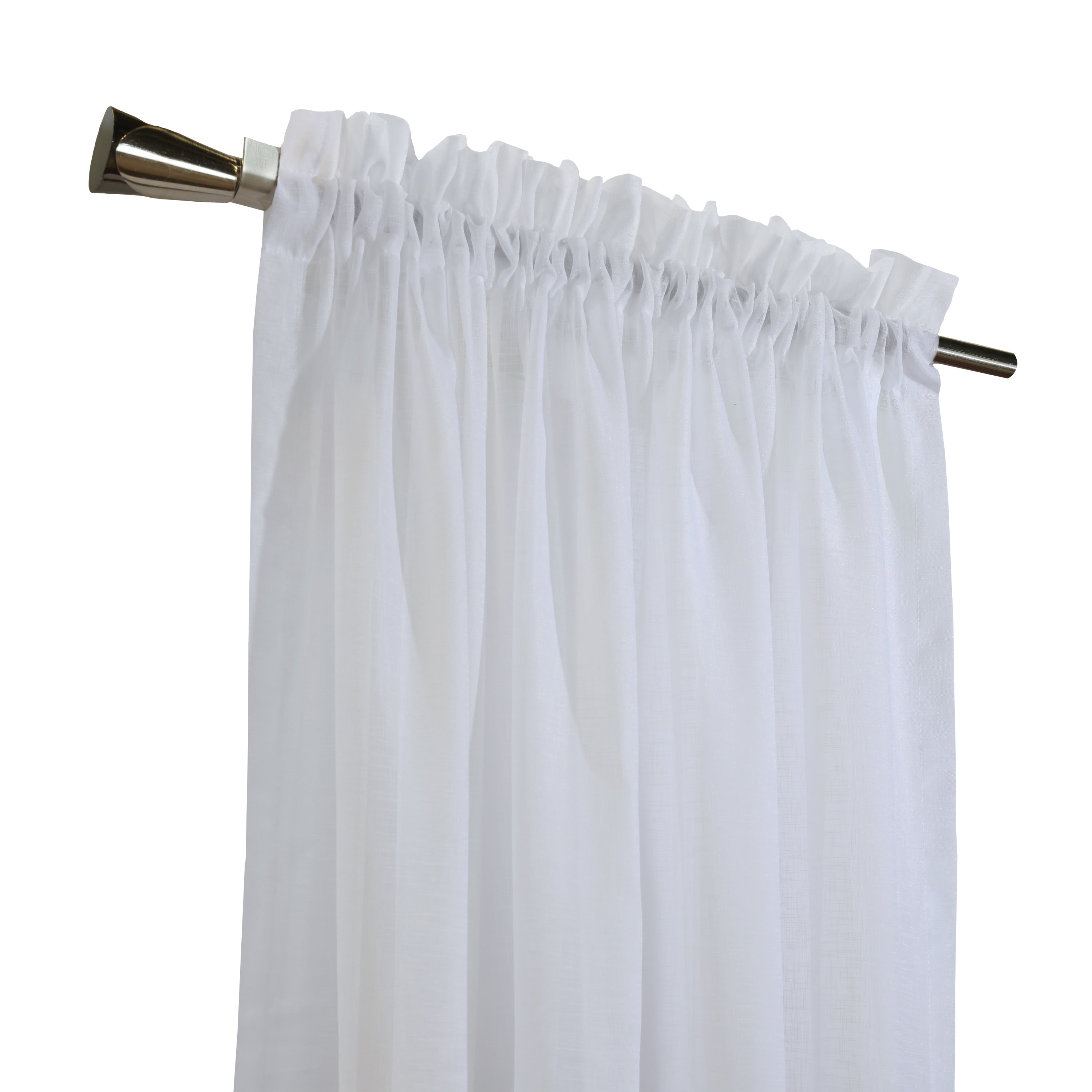 Loft Living Cannes Sheer Rod Pocket Indoor Curtain 56 x 95 in White