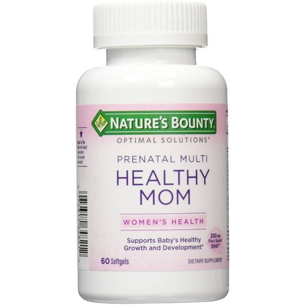 Nature S Bounty Optimal Solutions Healthy Mom Prenatal Multivitamin Softgels Walmart Com